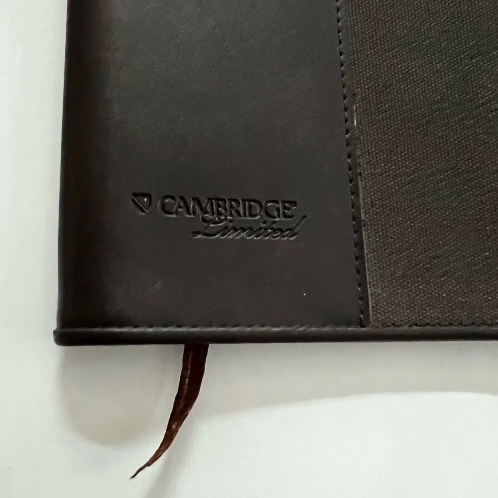 Cambridge Brown Leather Canvas Portfolio Brown